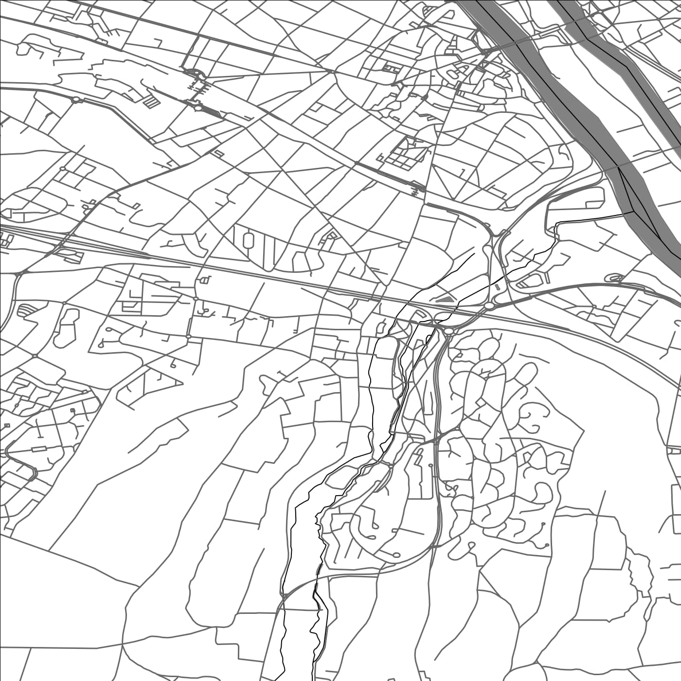 ROAD MAP OF MANTES-LA-VILLE, FRANCE BY MAPBAKES