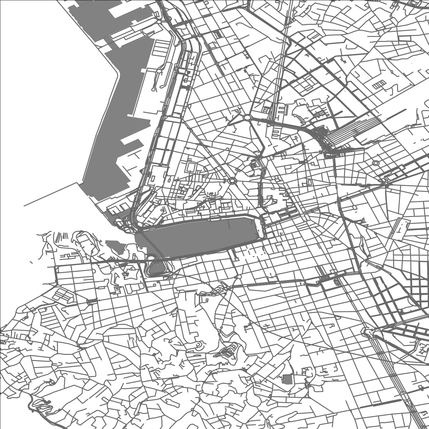 ROAD MAP OF MARSEILLE, FRANCE BY MAPBAKES