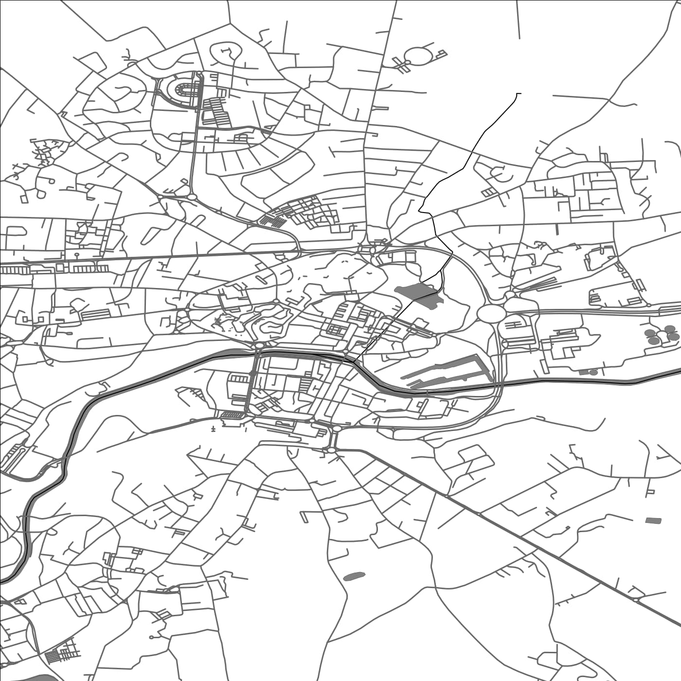 ROAD MAP OF MAUBEUGE, FRANCE BY MAPBAKES