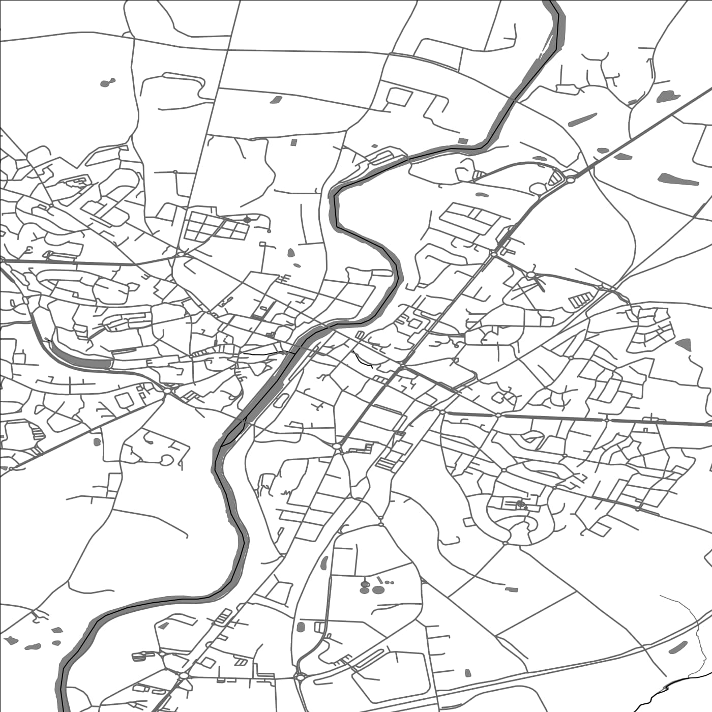 ROAD MAP OF MAYENNE, FRANCE BY MAPBAKES