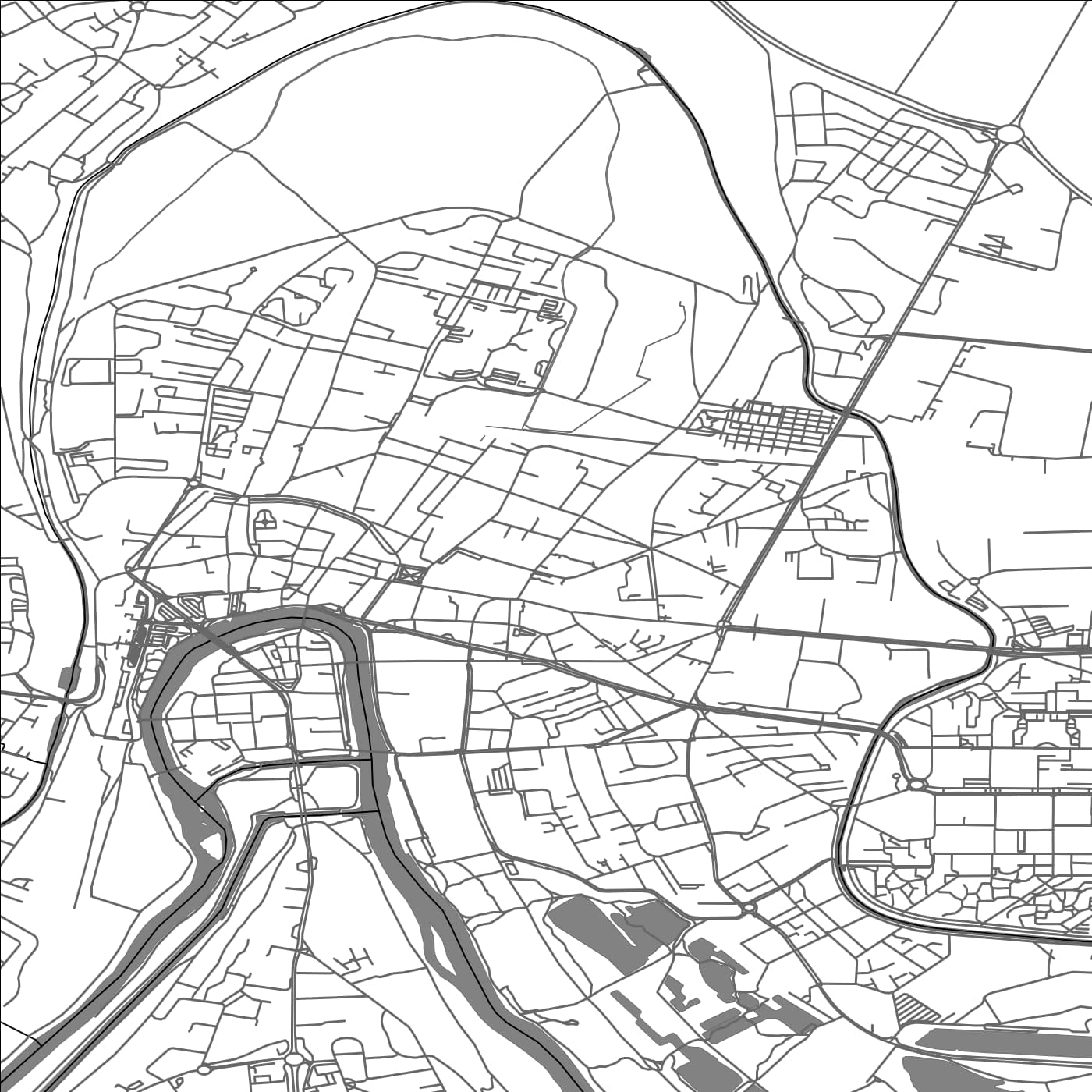 ROAD MAP OF MEAUX, FRANCE BY MAPBAKES