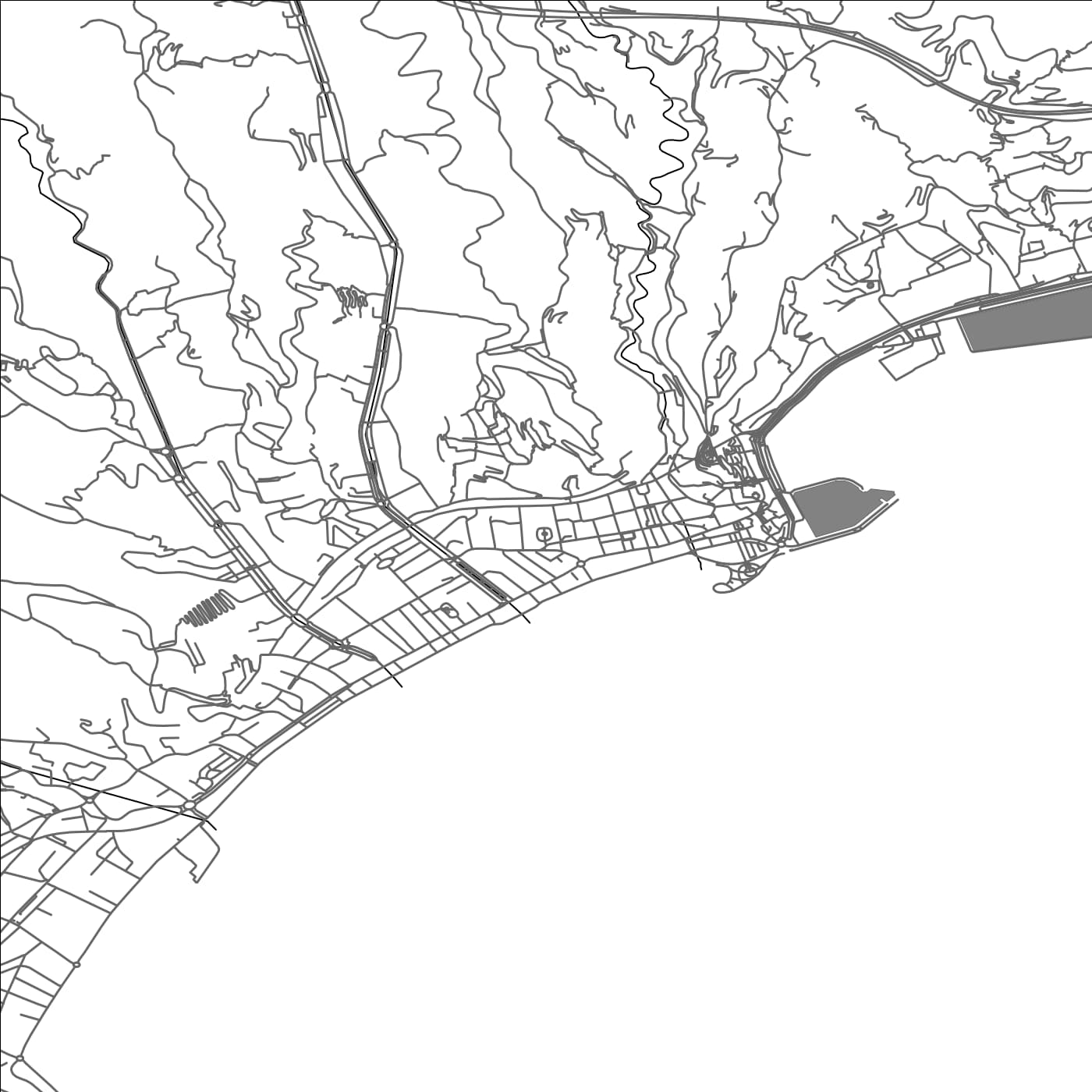 ROAD MAP OF MENTON, FRANCE BY MAPBAKES