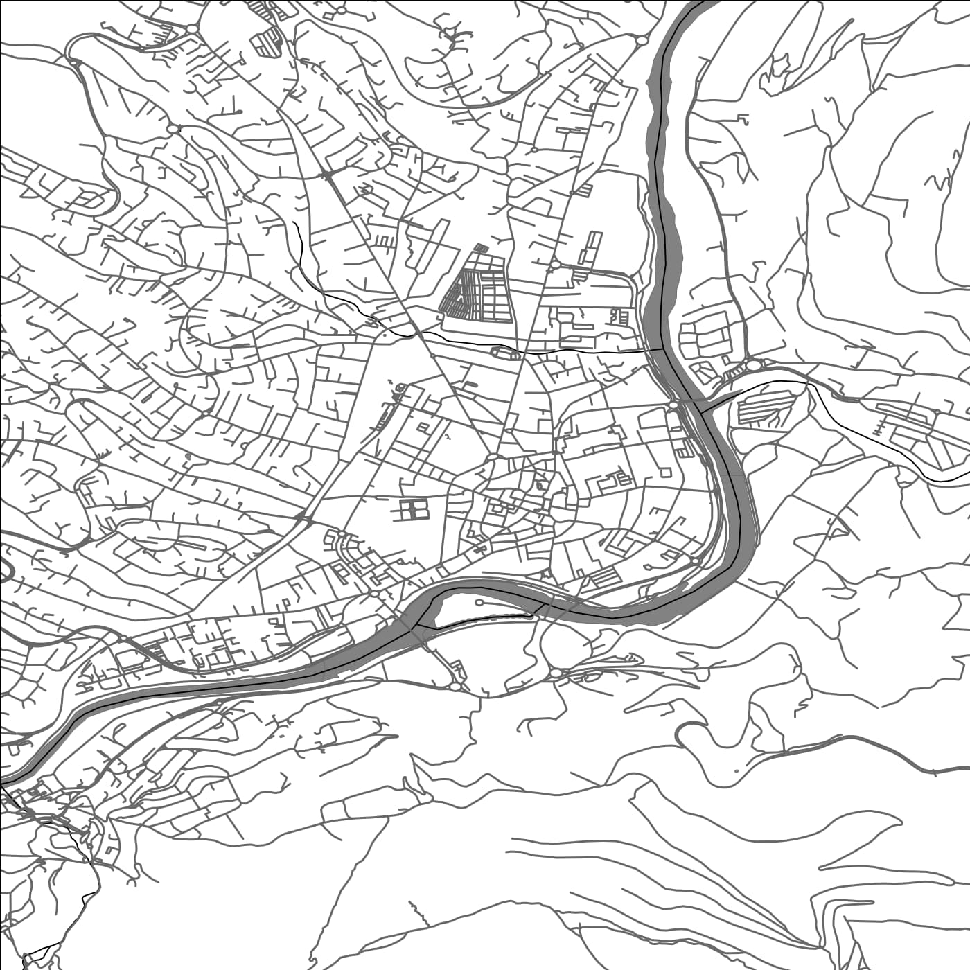 ROAD MAP OF MILLAU, FRANCE BY MAPBAKES