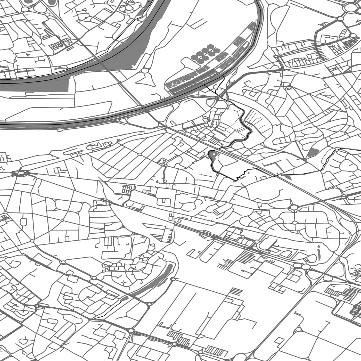 ROAD MAP OF MONDEVILLE, FRANCE BY MAPBAKES