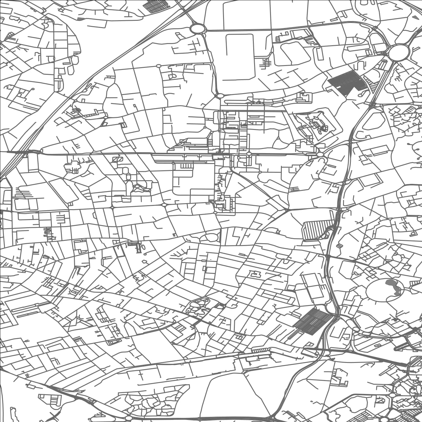 ROAD MAP OF MONS-EN-BAROEUL, FRANCE BY MAPBAKES