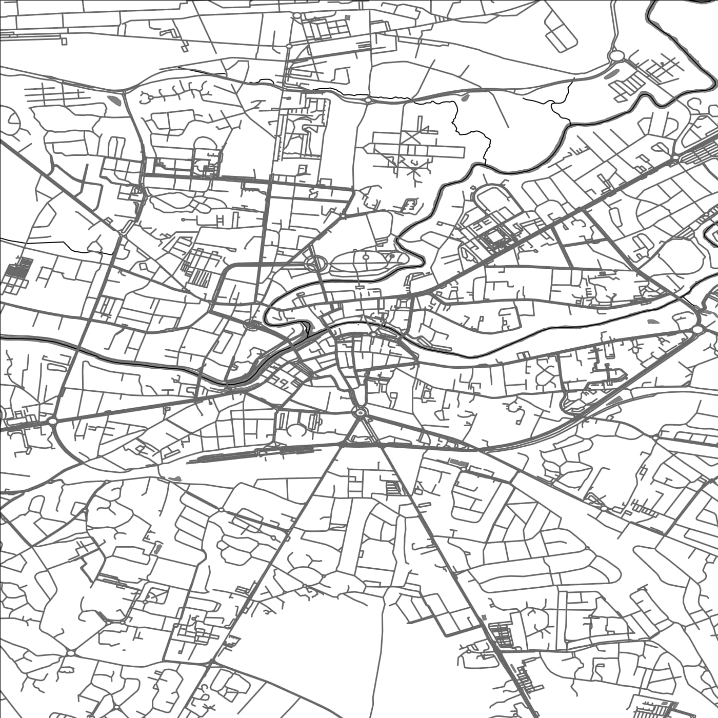 ROAD MAP OF MONT-DE-MARSAN, FRANCE BY MAPBAKES