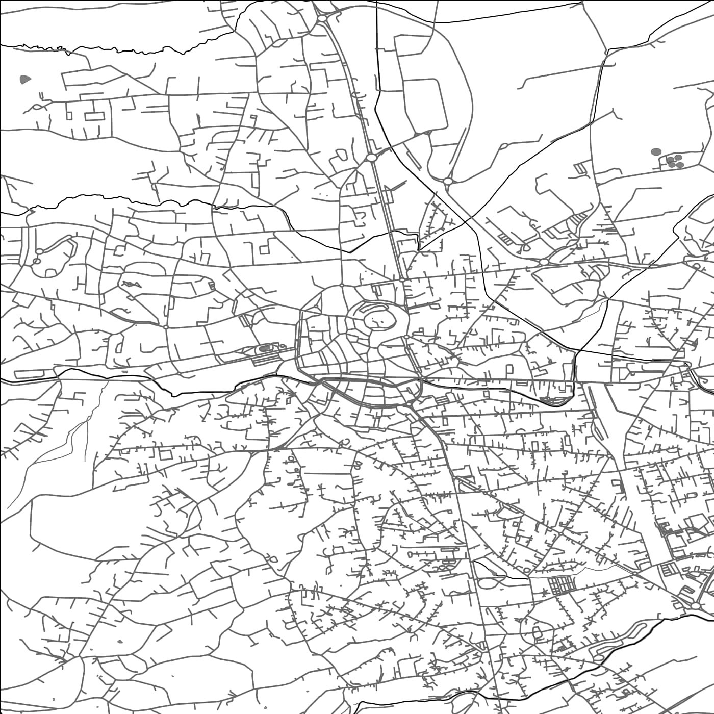 ROAD MAP OF MONTBRISON, FRANCE BY MAPBAKES