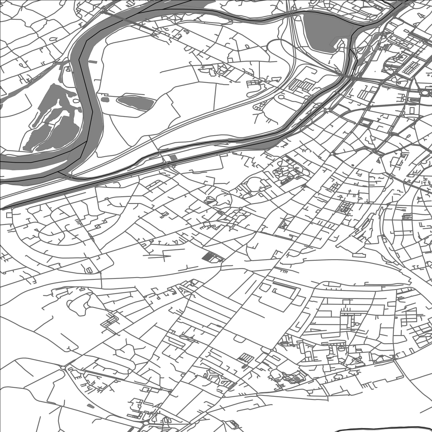 ROAD MAP OF MONTIGNY-LES-METZ, FRANCE BY MAPBAKES