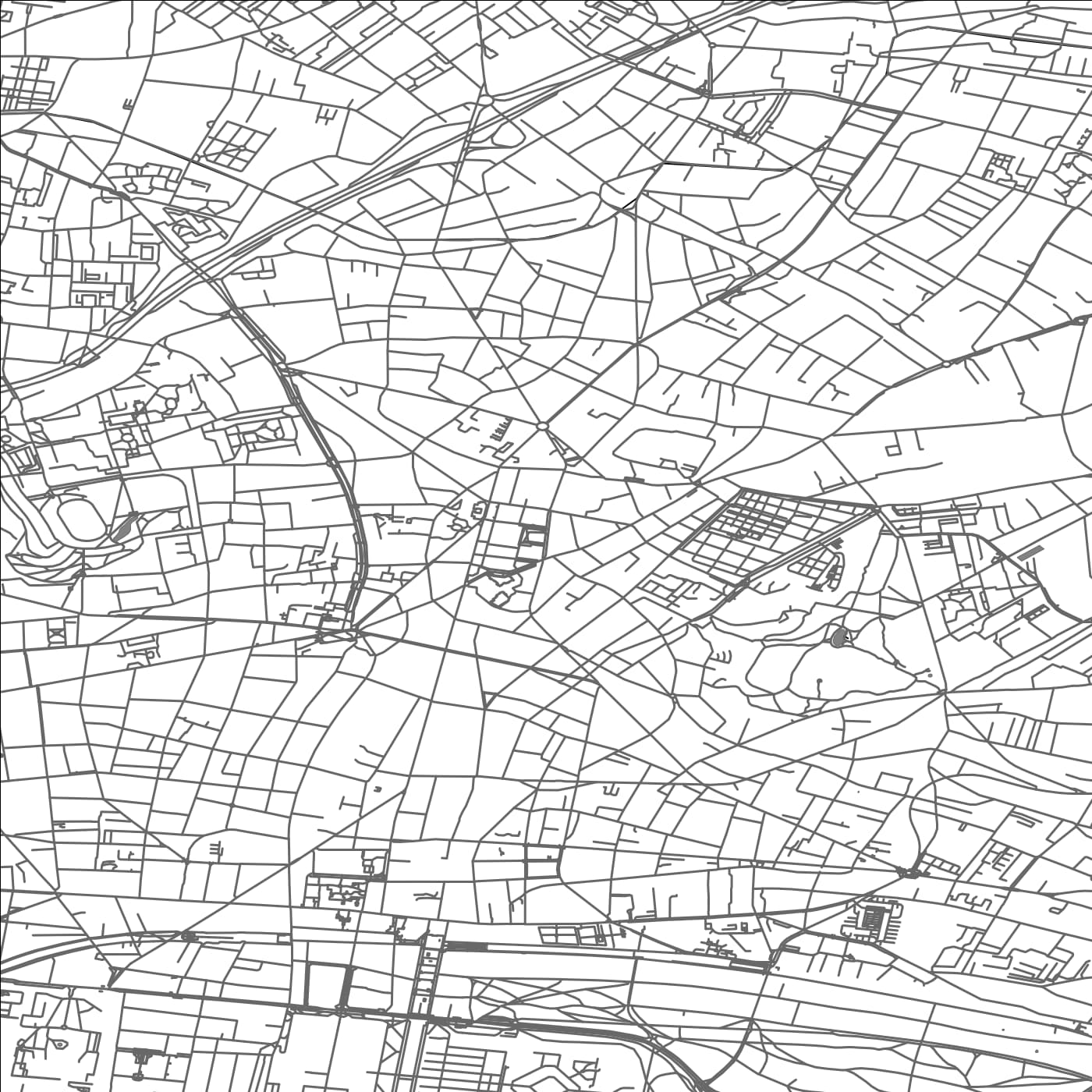 ROAD MAP OF MONTREUIL, FRANCE BY MAPBAKES