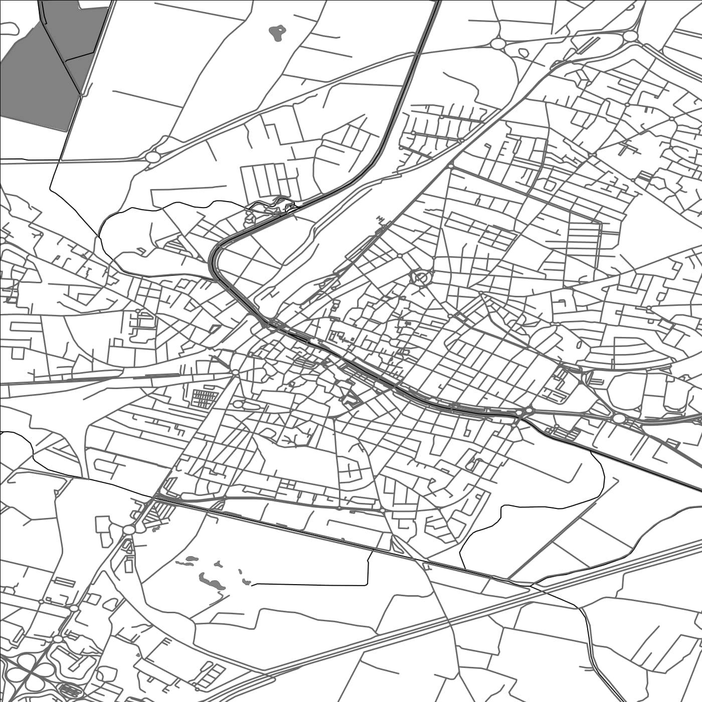 ROAD MAP OF NARBONNE, FRANCE BY MAPBAKES