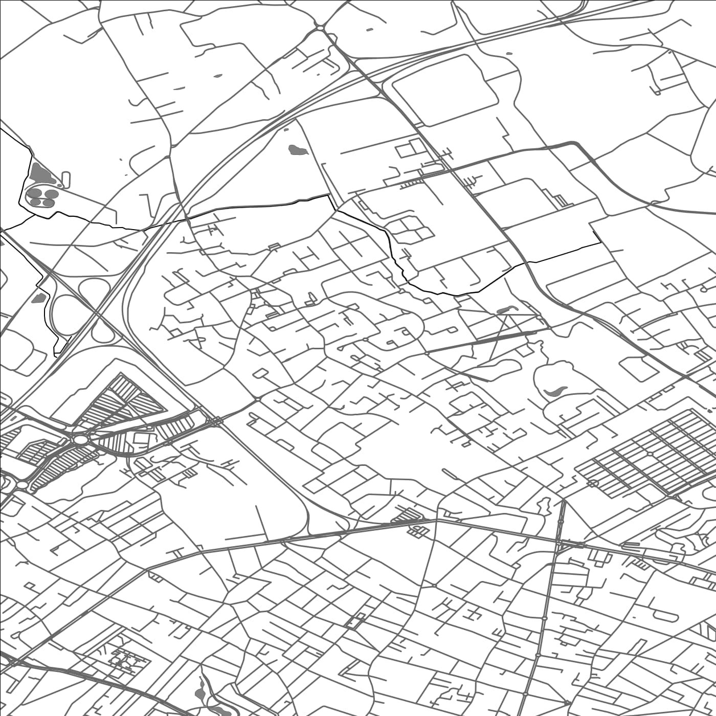 ROAD MAP OF NEUVILLE-EN-FERRAIN, FRANCE BY MAPBAKES