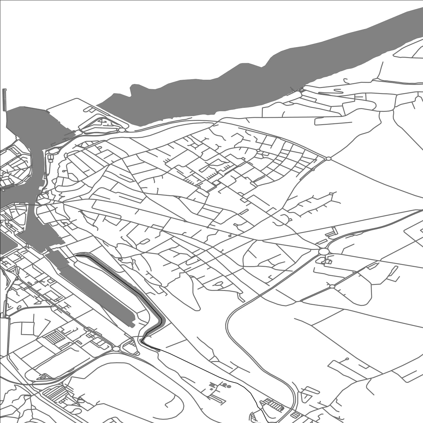 ROAD MAP OF NEUVILLE-LES-DIEPPE, FRANCE BY MAPBAKES