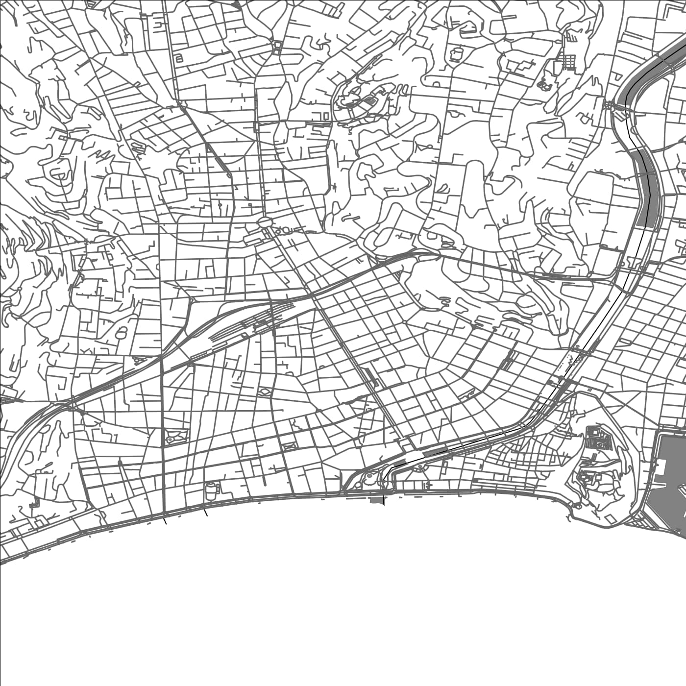 ROAD MAP OF NICE, FRANCE BY MAPBAKES