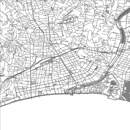 ROAD MAP OF NICE, FRANCE BY MAPBAKES