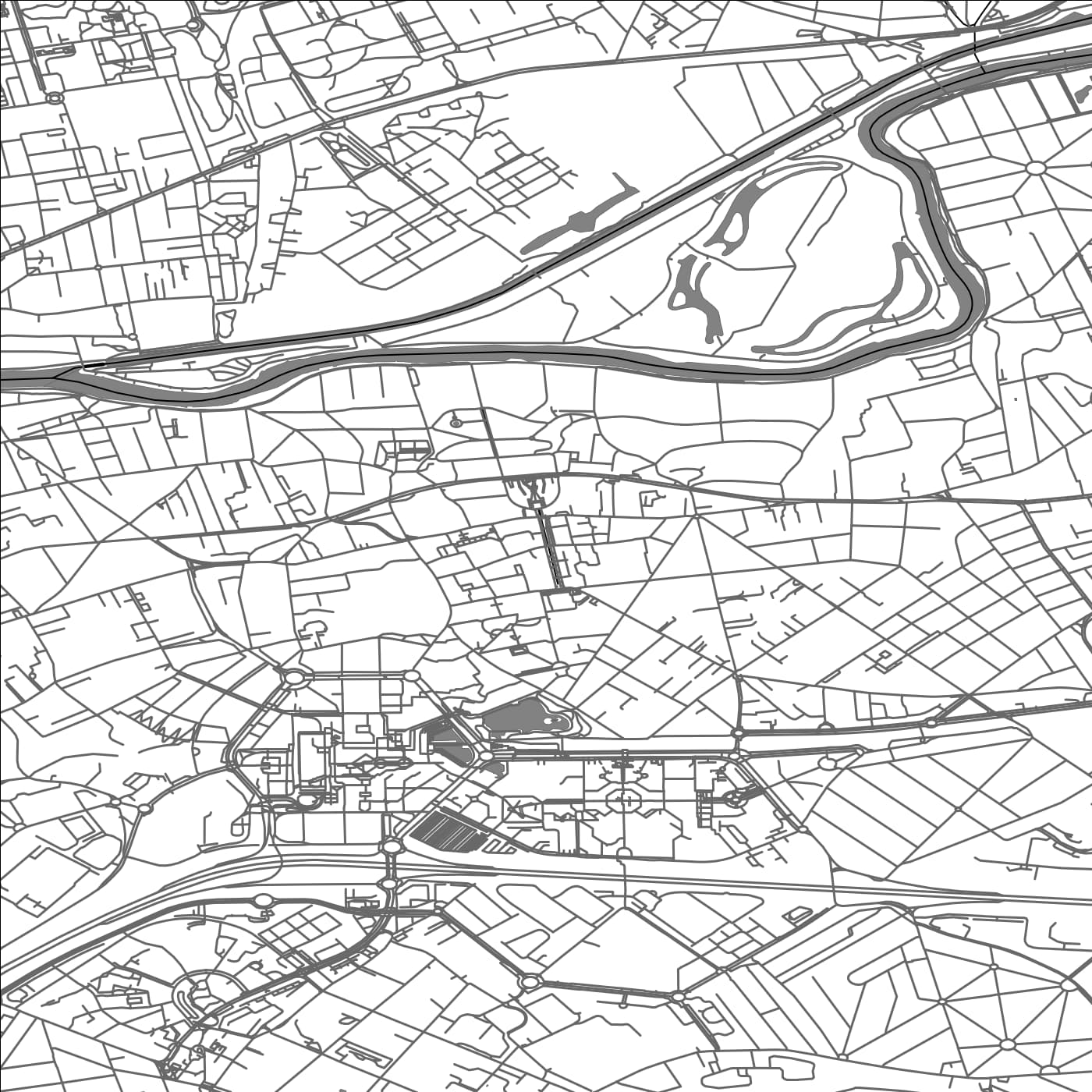 ROAD MAP OF NOISY-LE-GRAND, FRANCE BY MAPBAKES