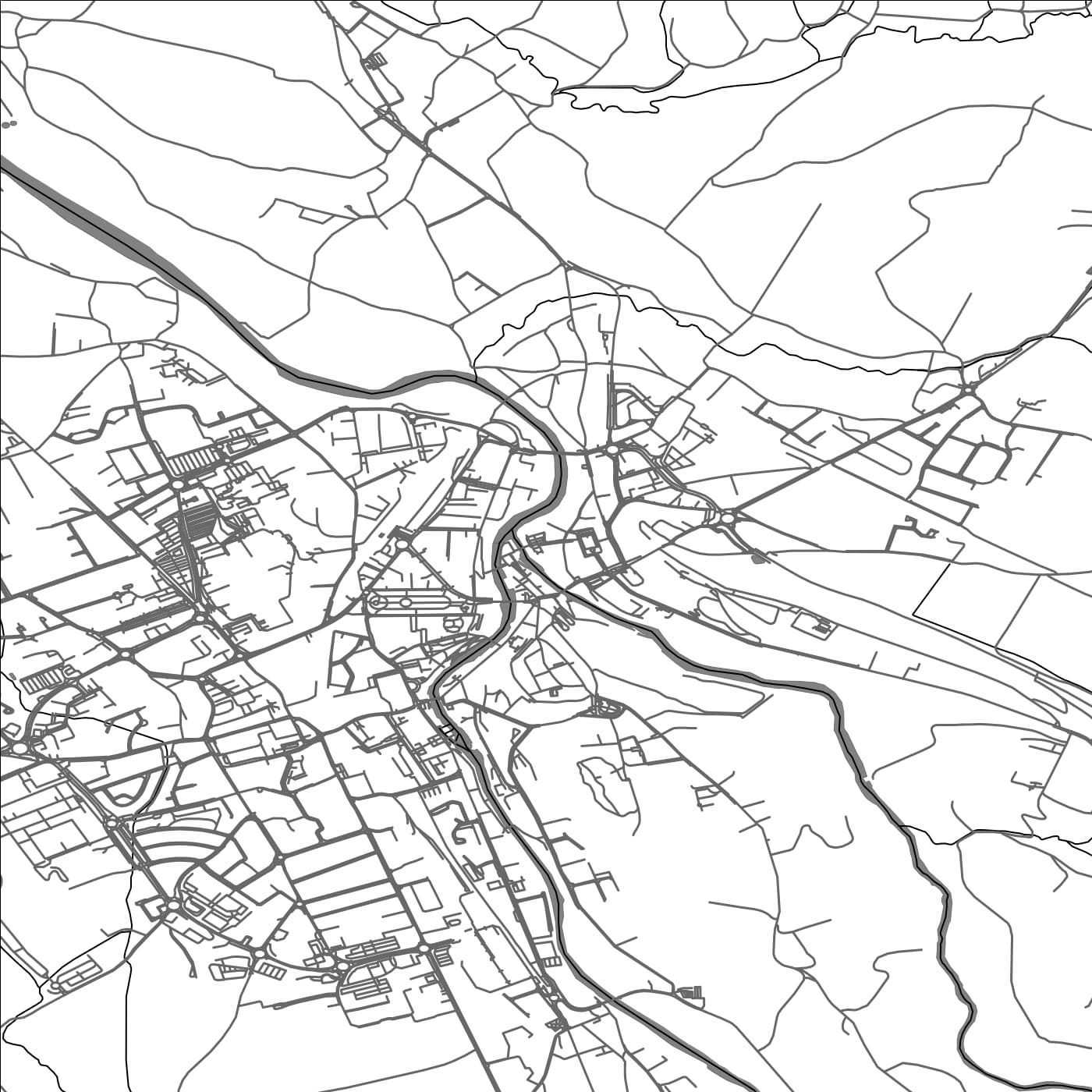 ROAD MAP OF OLORON-SAINTE-MARIE, FRANCE BY MAPBAKES