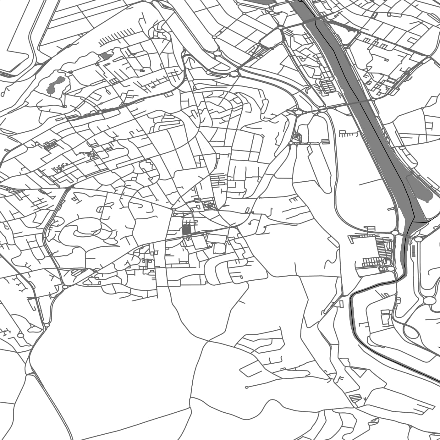 ROAD MAP OF OUTREAU, FRANCE BY MAPBAKES