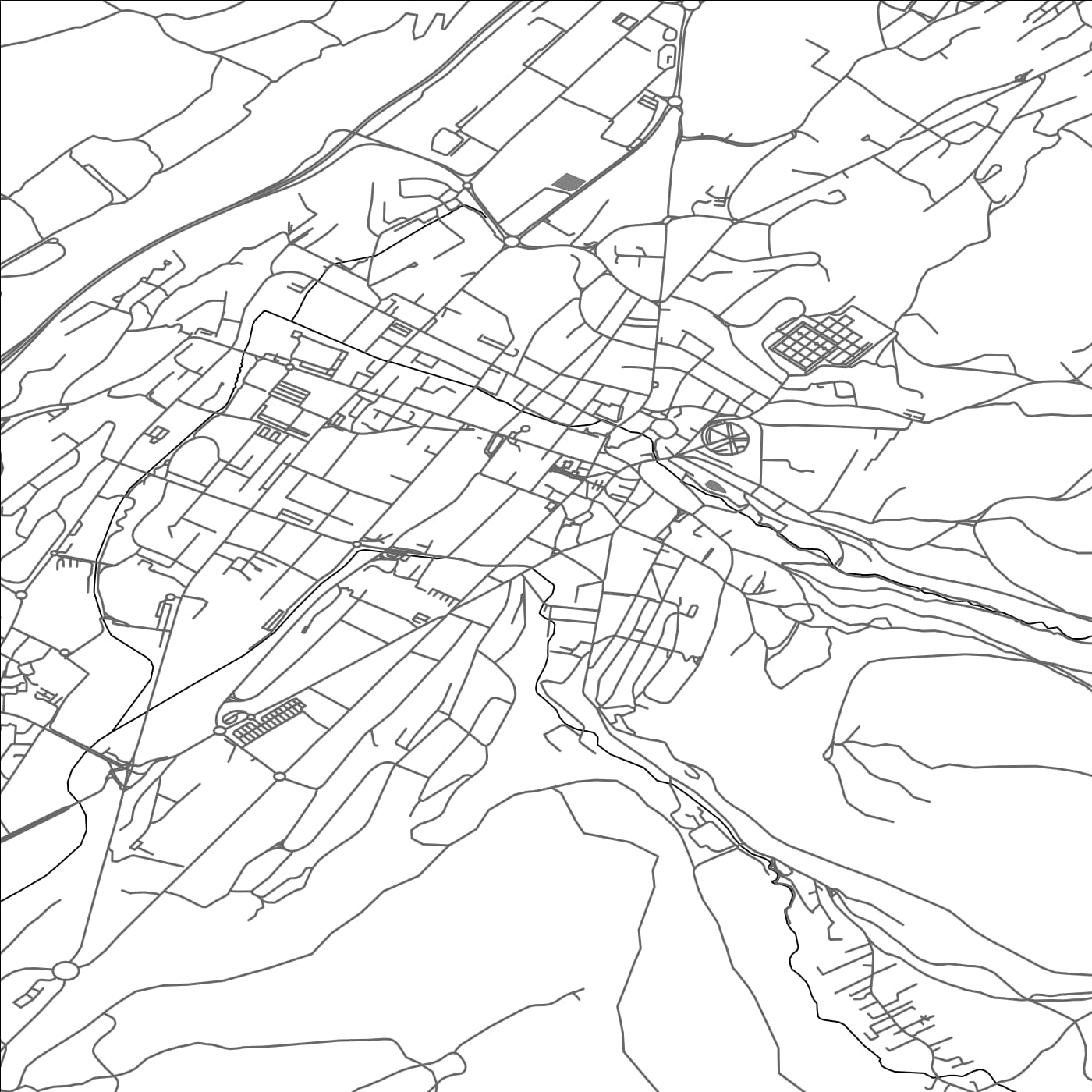 ROAD MAP OF OYONNAX, FRANCE BY MAPBAKES