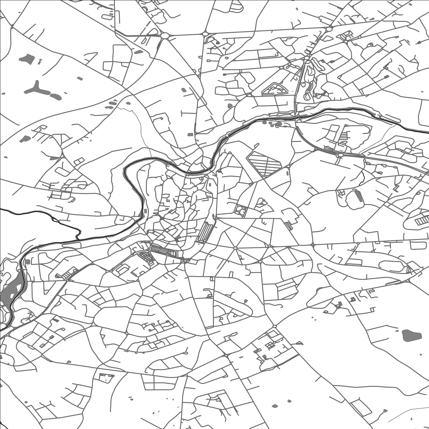 ROAD MAP OF PARTHENAY, FRANCE BY MAPBAKES