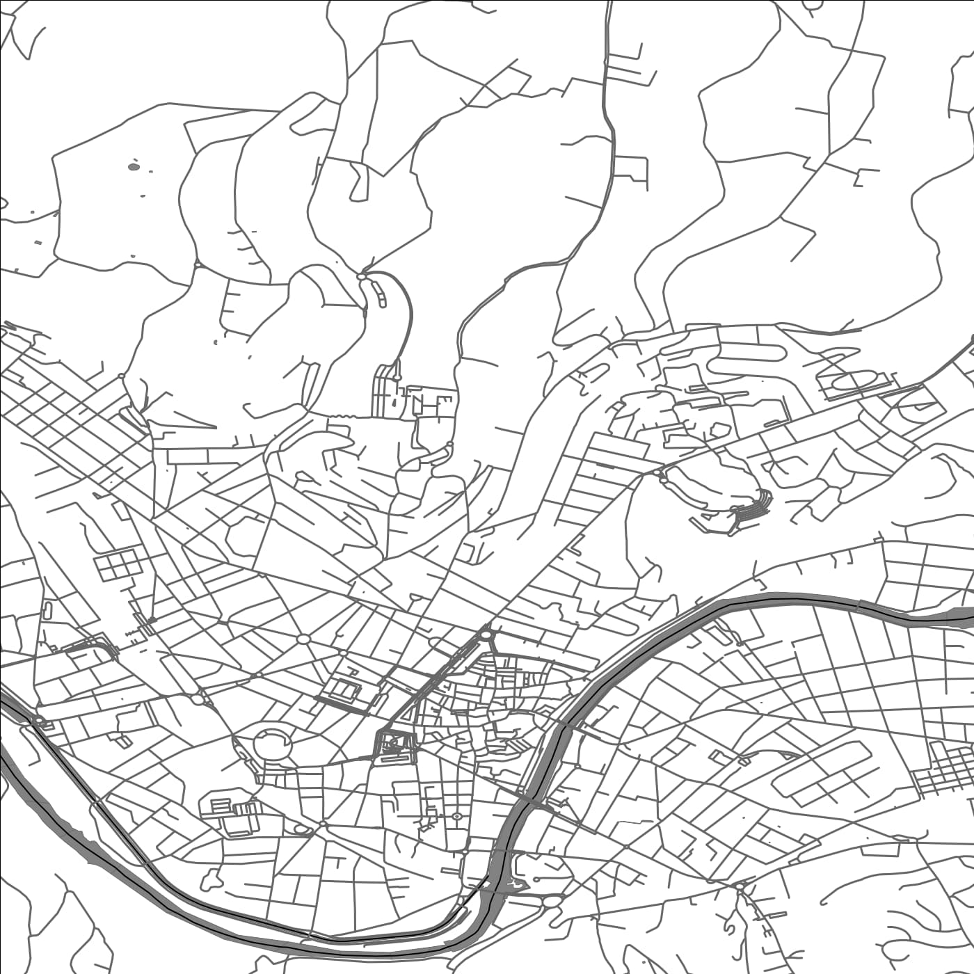 ROAD MAP OF PERIGUEUX, FRANCE BY MAPBAKES