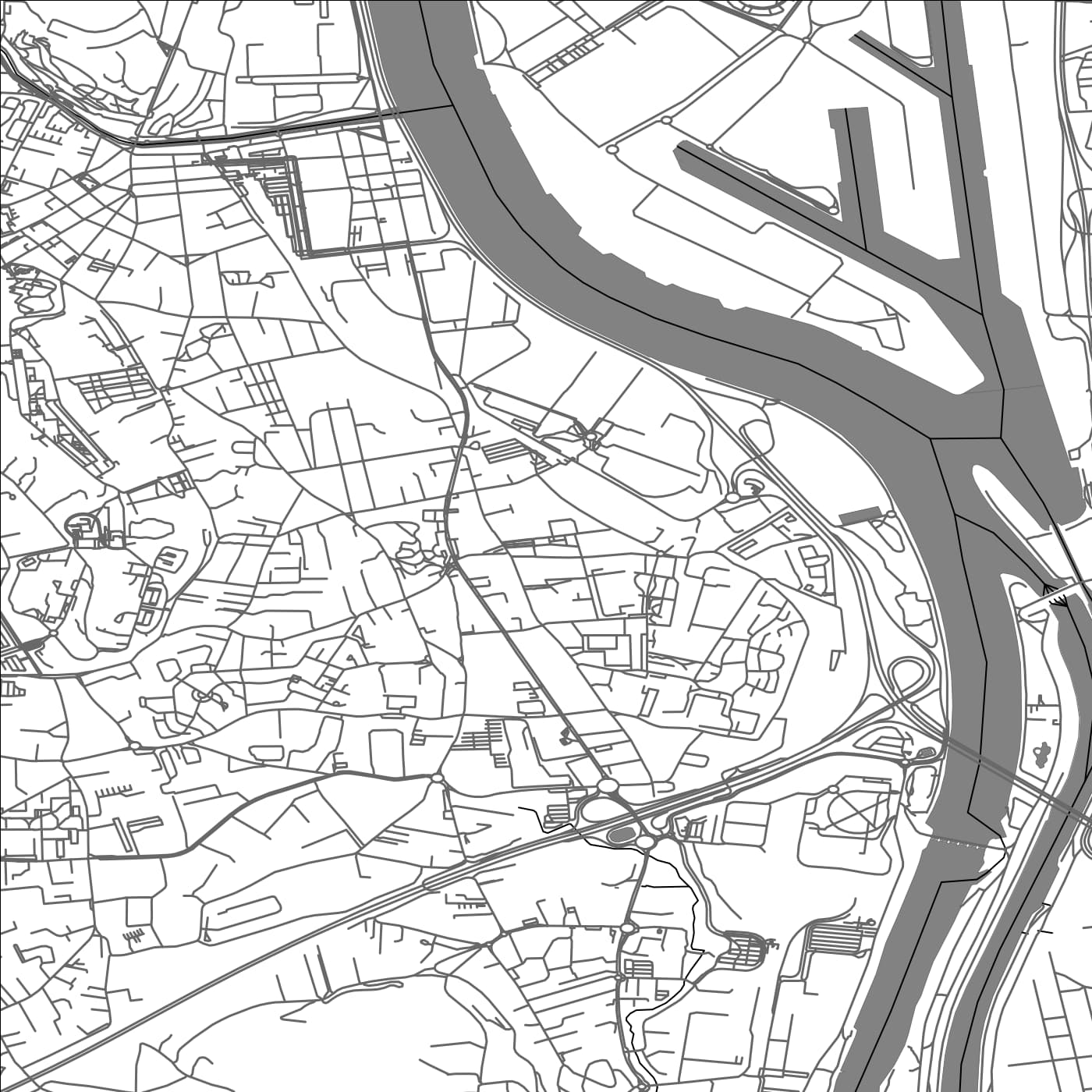 ROAD MAP OF PIERRE-BENITE, FRANCE BY MAPBAKES