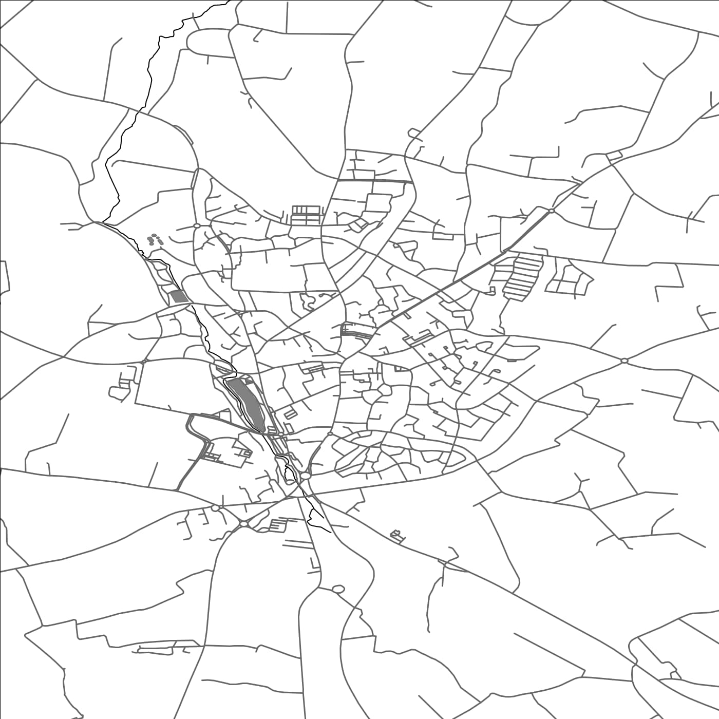 ROAD MAP OF PLABENNEC, FRANCE BY MAPBAKES