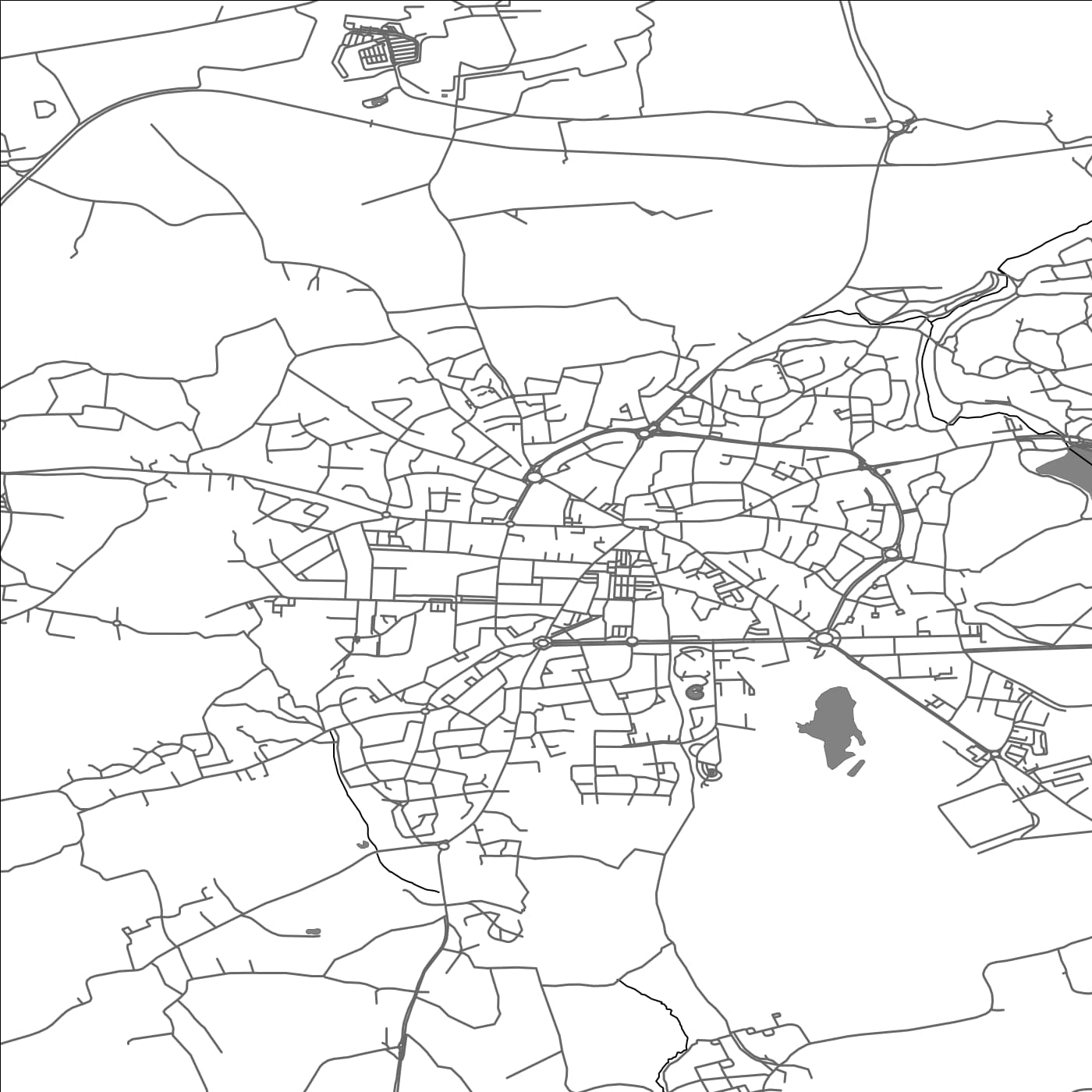 ROAD MAP OF PLOEMEUR, FRANCE BY MAPBAKES