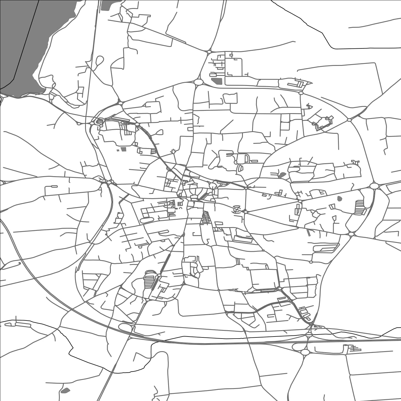 ROAD MAP OF PLOERMEL, FRANCE BY MAPBAKES