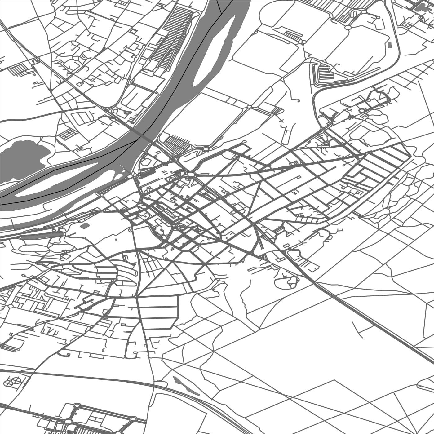 ROAD MAP OF POISSY, FRANCE BY MAPBAKES