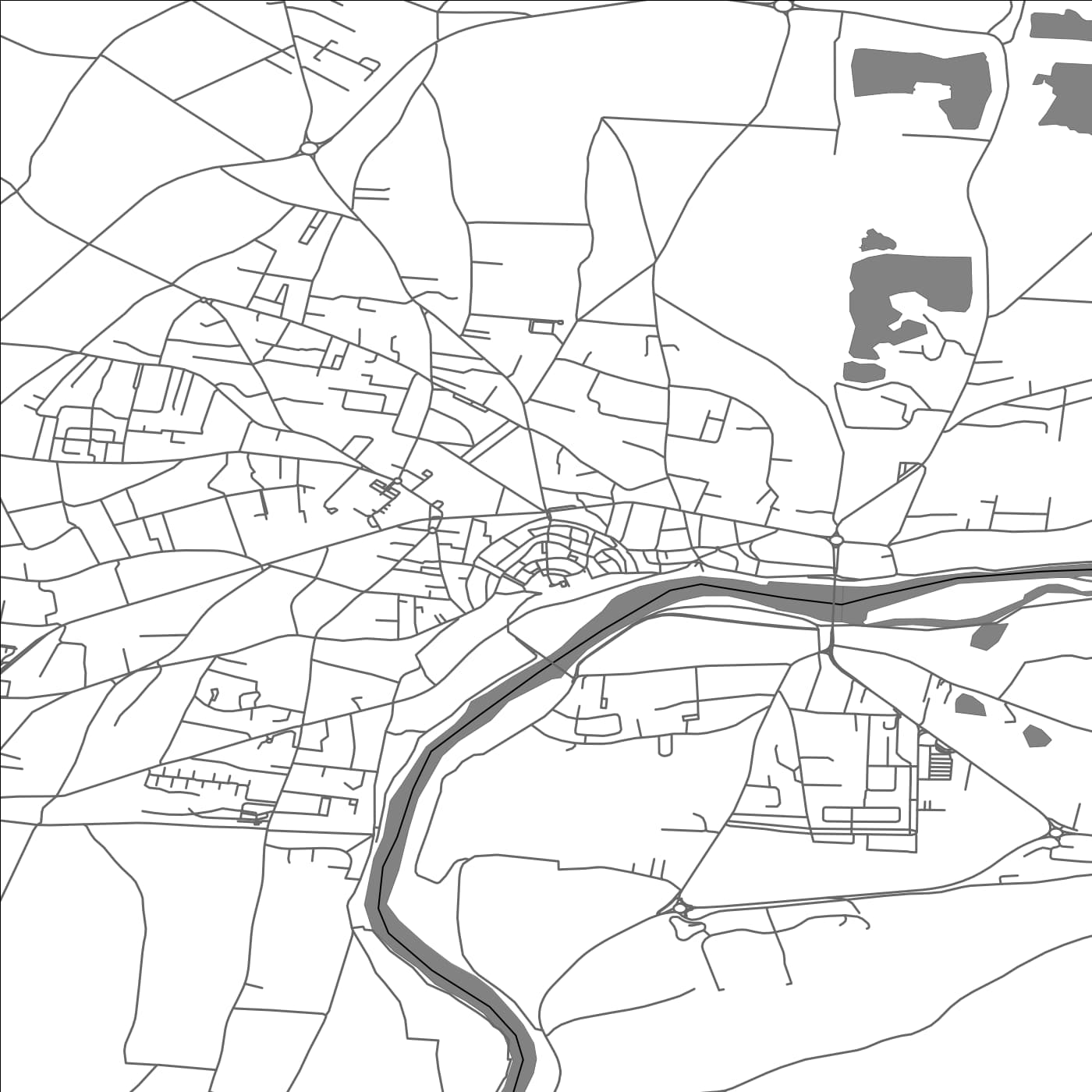 ROAD MAP OF PONT-DU-CHATEAU, FRANCE BY MAPBAKES