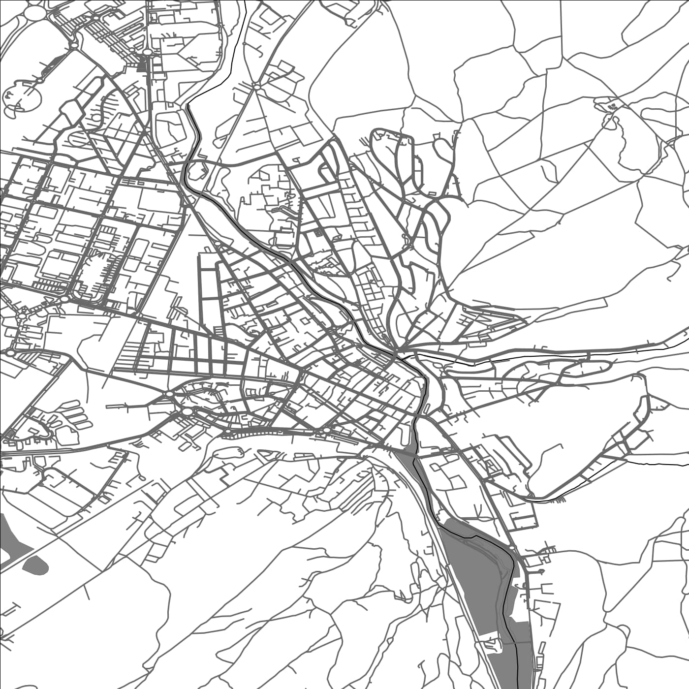 ROAD MAP OF PONTARLIER, FRANCE BY MAPBAKES