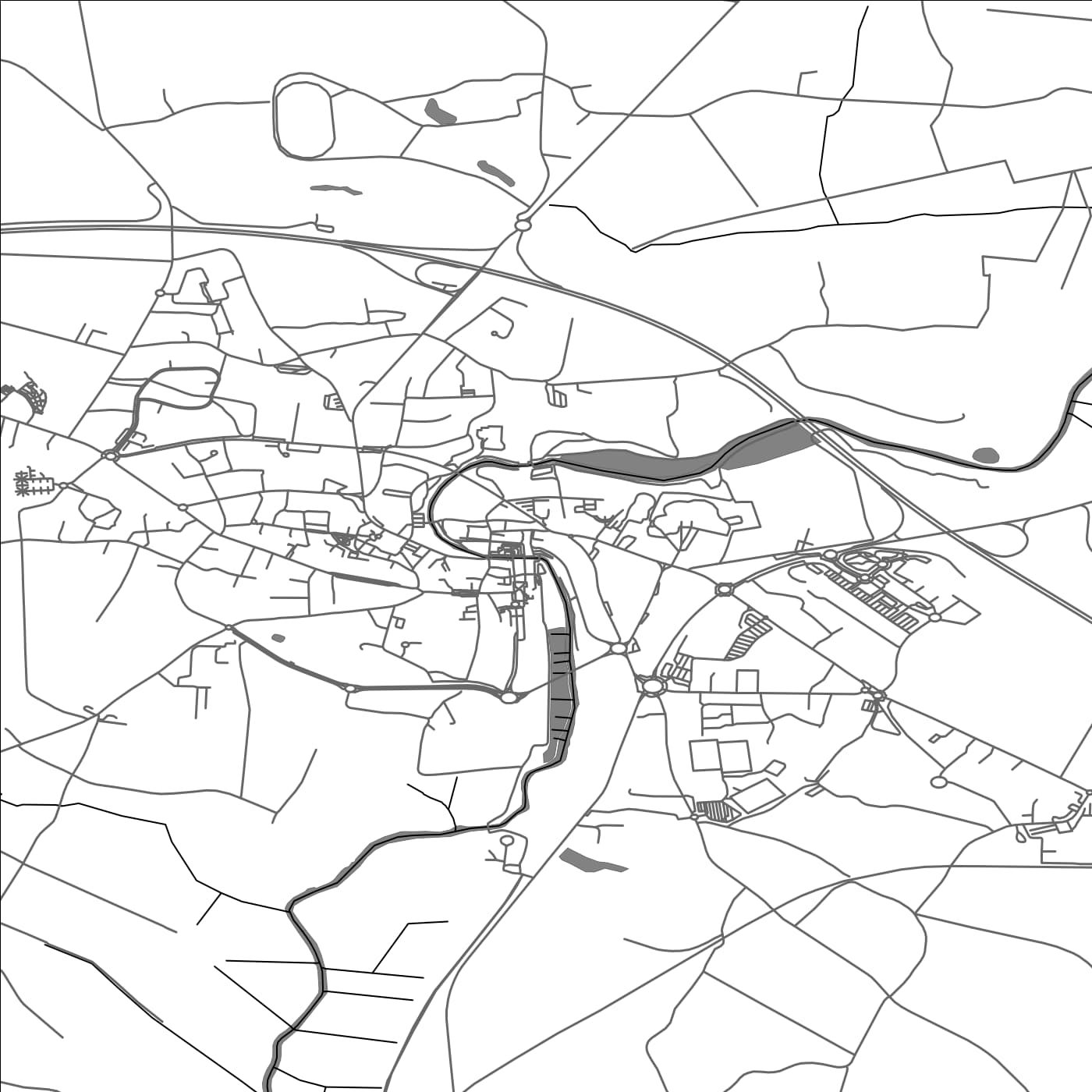 ROAD MAP OF PONTCHATEAU, FRANCE BY MAPBAKES