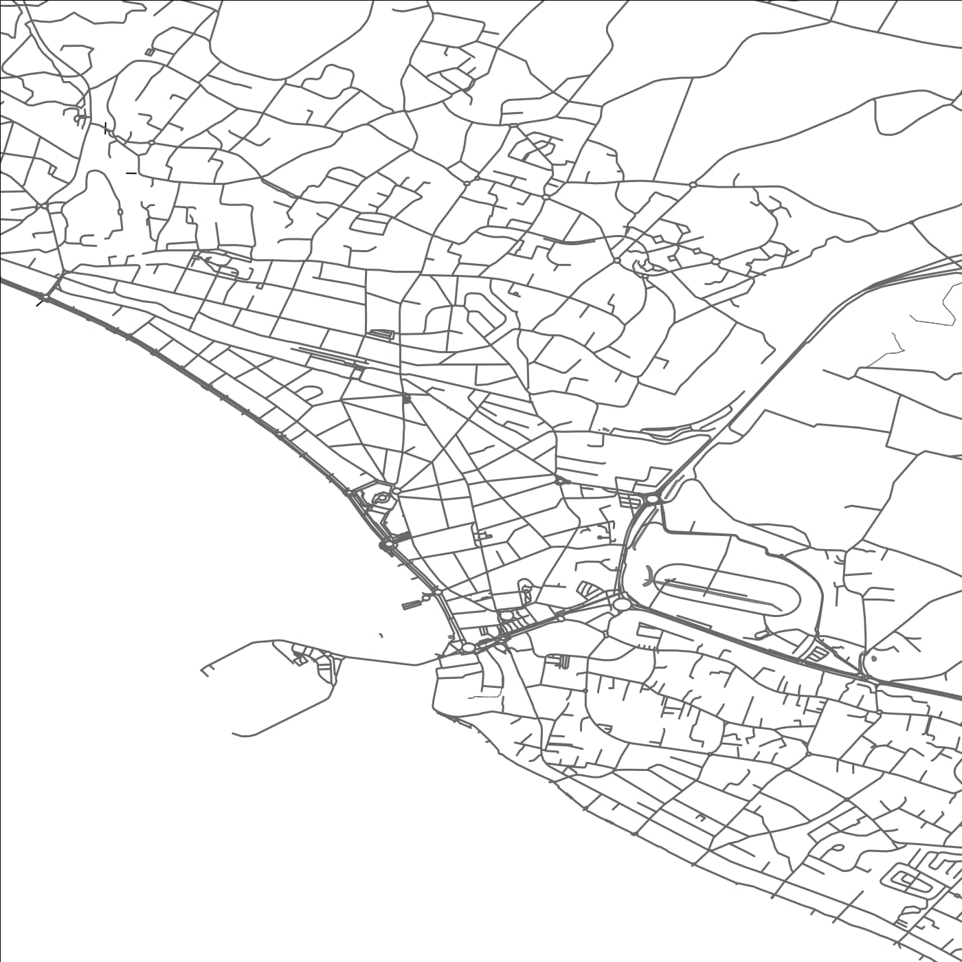 ROAD MAP OF PORNICHET, FRANCE BY MAPBAKES