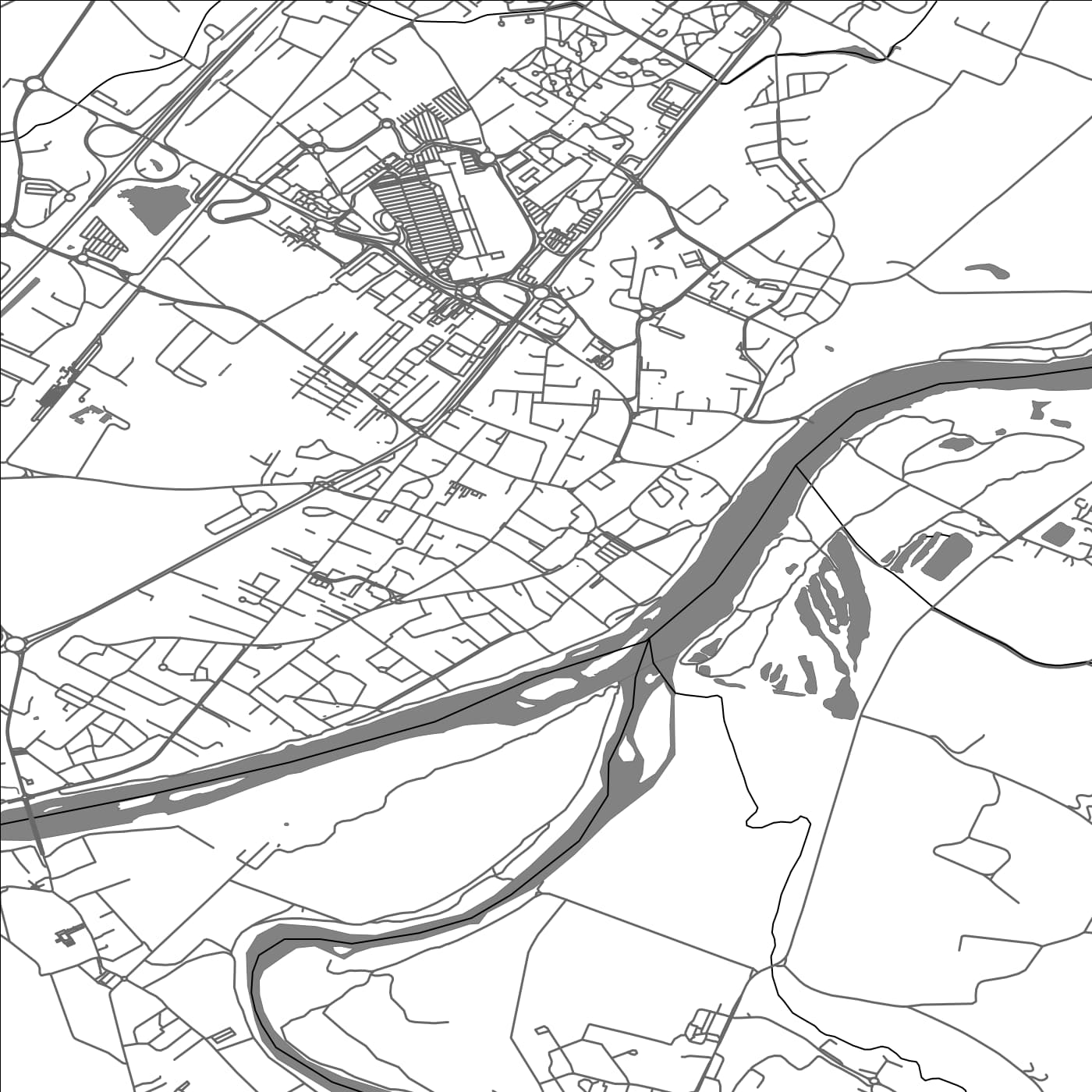 ROAD MAP OF PORTET-SUR-GARONNE, FRANCE BY MAPBAKES