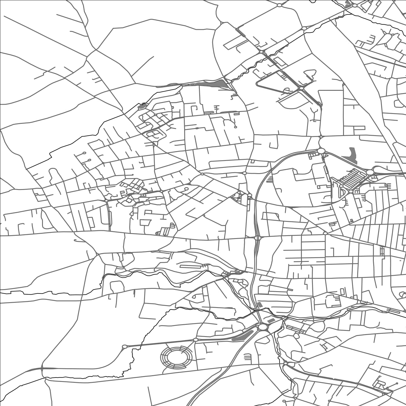 ROAD MAP OF RIORGES, FRANCE BY MAPBAKES