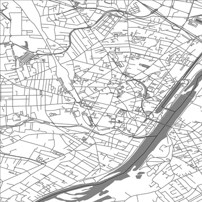 ROAD MAP OF ROANNE, FRANCE BY MAPBAKES