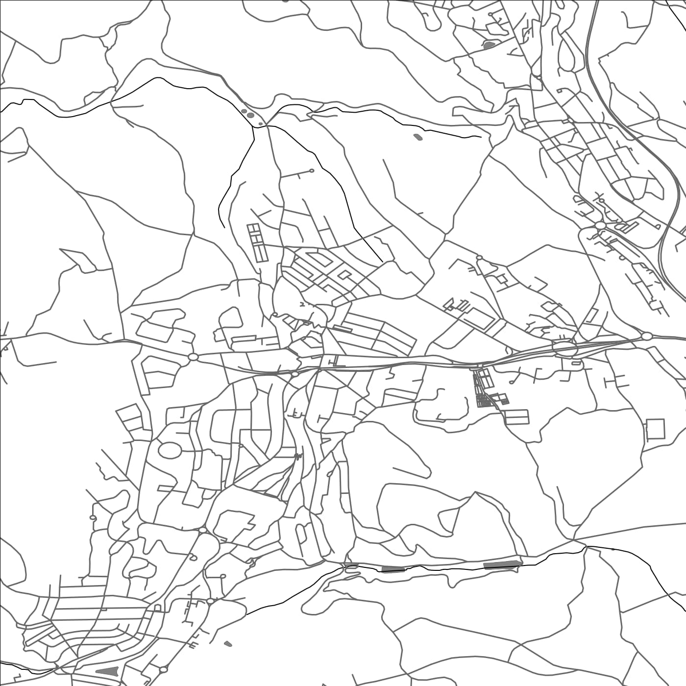 ROAD MAP OF ROCHE-LA-MOLIERE, FRANCE BY MAPBAKES