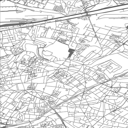 ROAD MAP OF ROMAINVILLE, FRANCE BY MAPBAKES