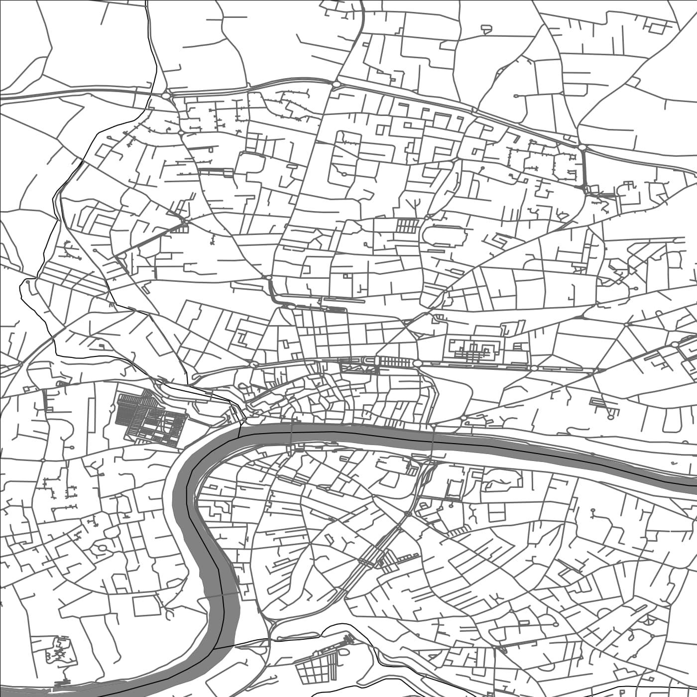 ROAD MAP OF ROMANS-SUR-ISERE, FRANCE BY MAPBAKES