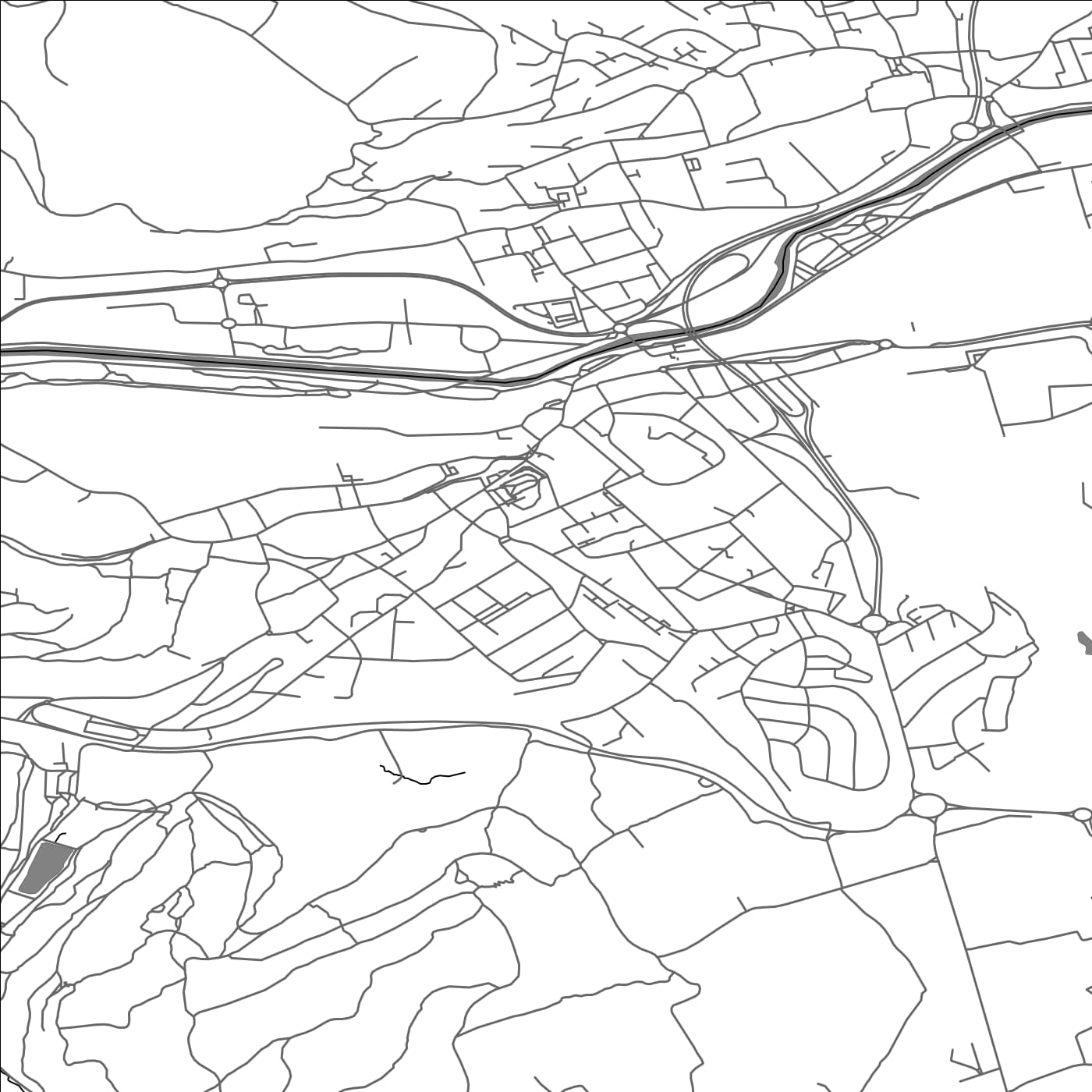 ROAD MAP OF ROMBAS, FRANCE BY MAPBAKES