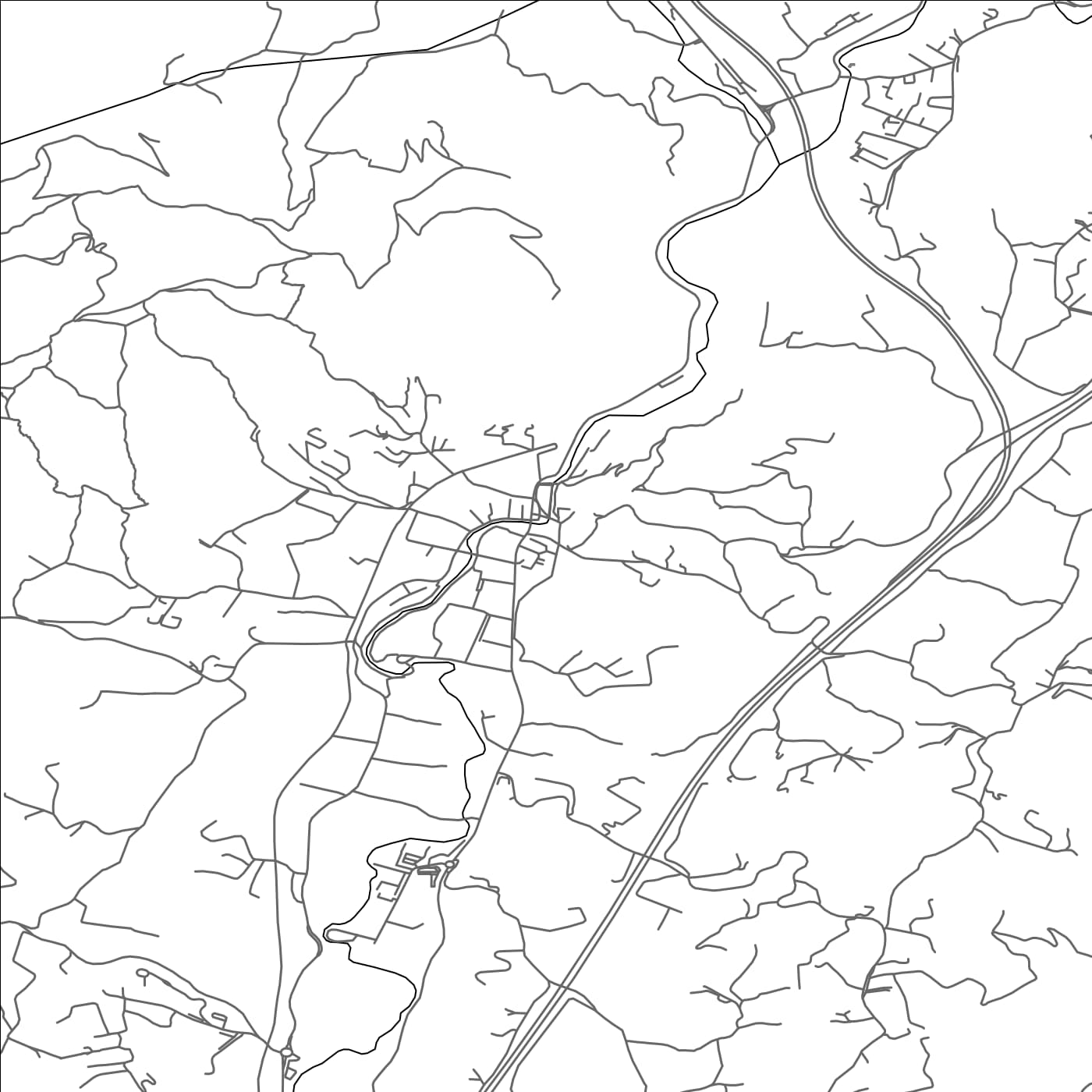 ROAD MAP OF ROQUEVAIRE, FRANCE BY MAPBAKES