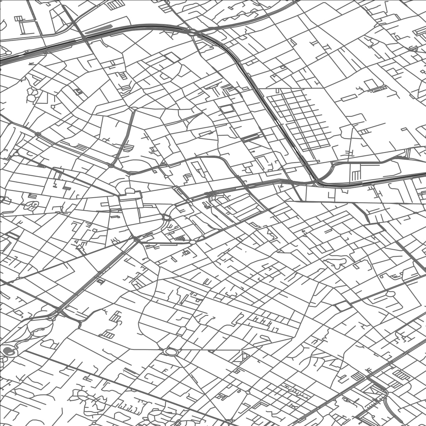 ROAD MAP OF ROUBAIX, FRANCE BY MAPBAKES