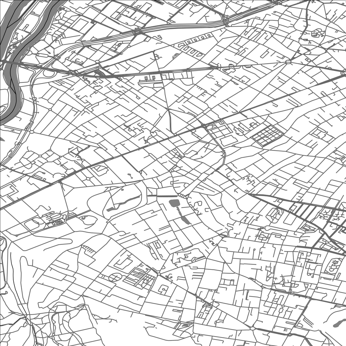 ROAD MAP OF RUEIL-MALMAISON, FRANCE BY MAPBAKES