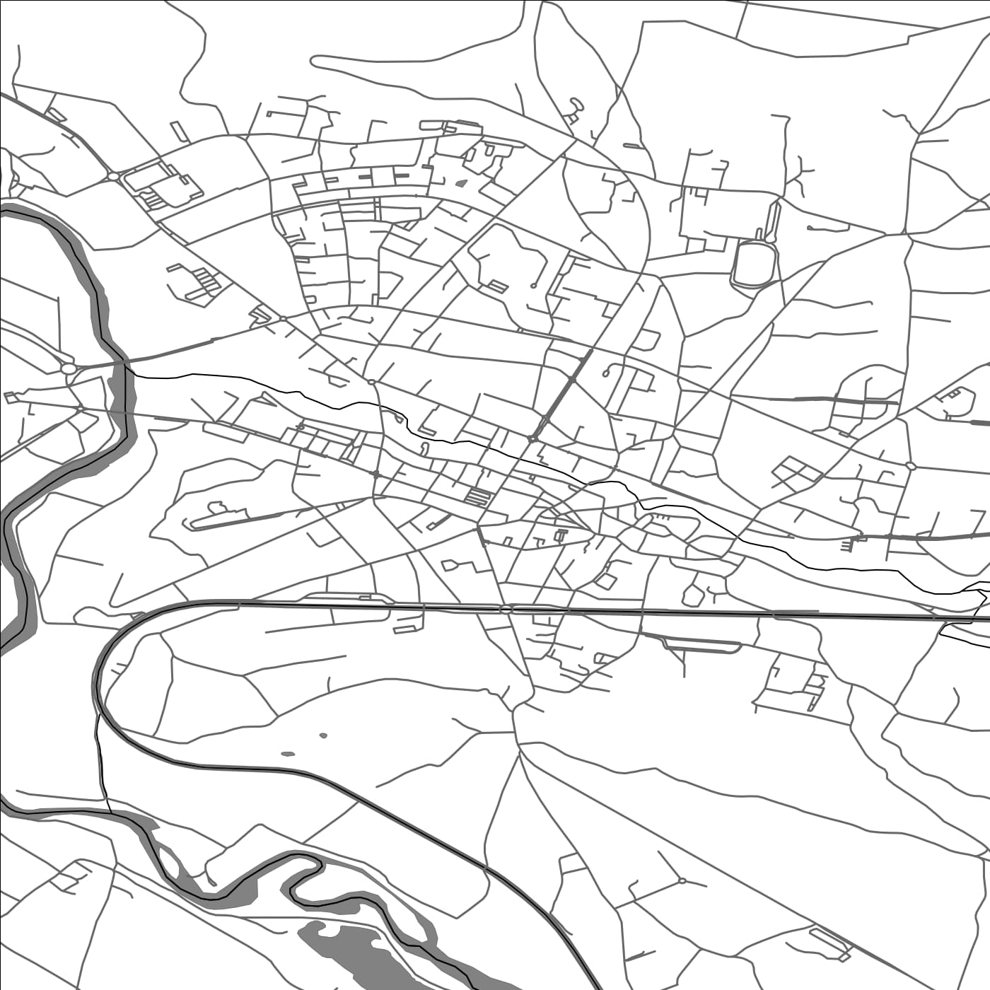 ROAD MAP OF SAINT-AMAND-MONTROND, FRANCE BY MAPBAKES