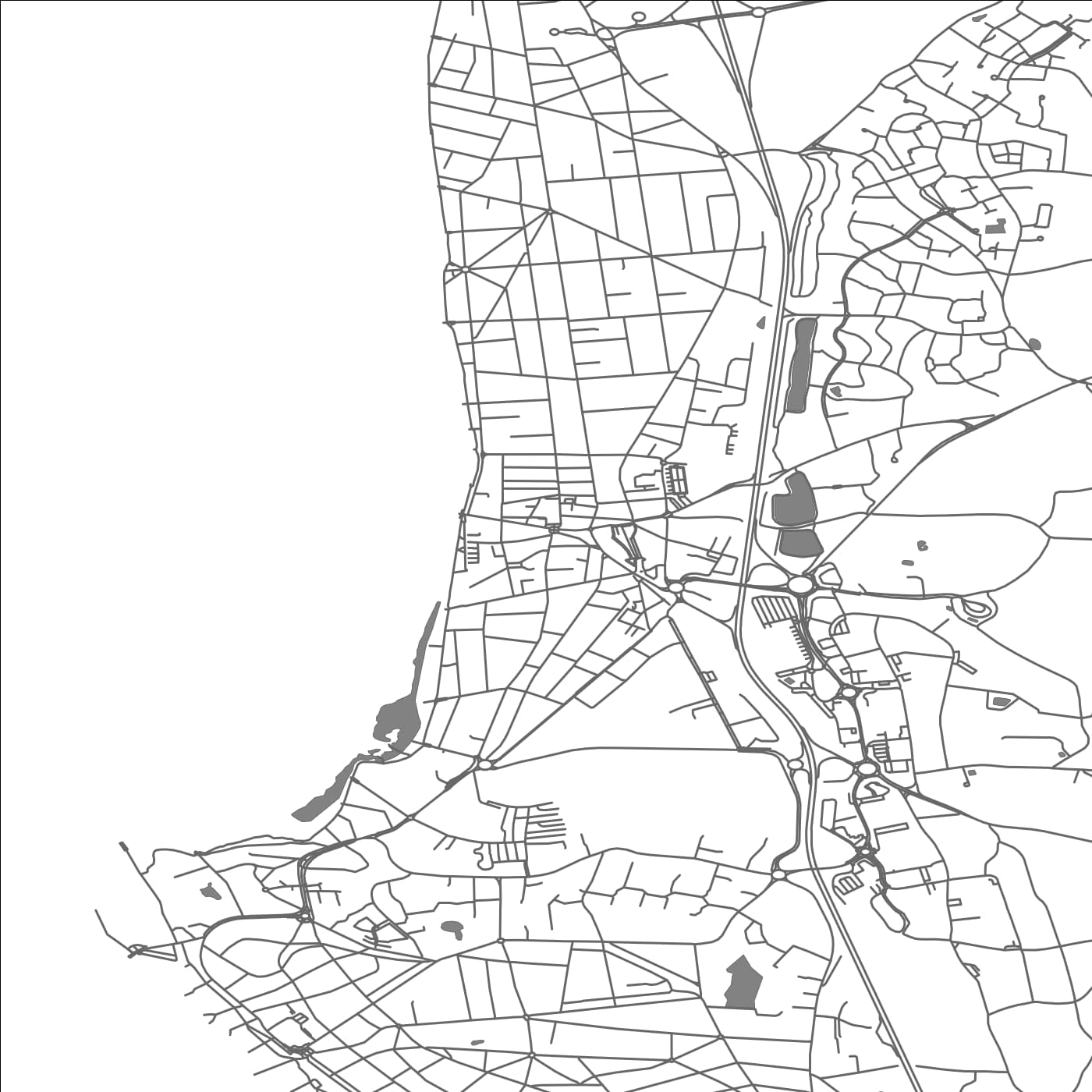 ROAD MAP OF SAINT-BREVIN-LES-PINS, FRANCE BY MAPBAKES