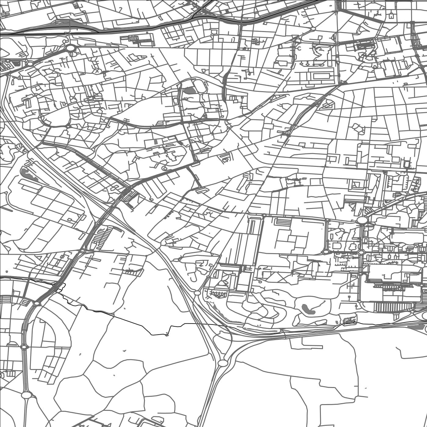 ROAD MAP OF SAINT-JACQUES-DE-LA-LANDE, FRANCE BY MAPBAKES