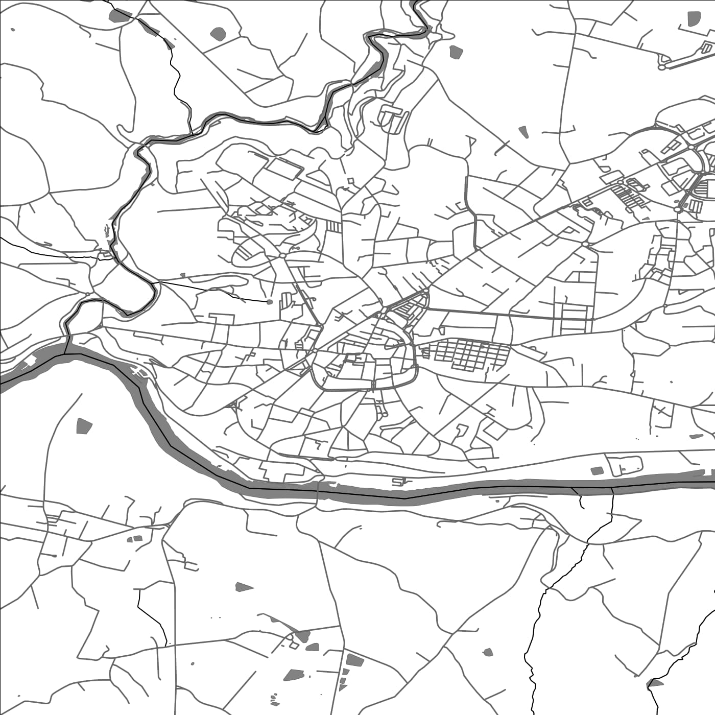 ROAD MAP OF SAINT-JUNIEN, FRANCE BY MAPBAKES