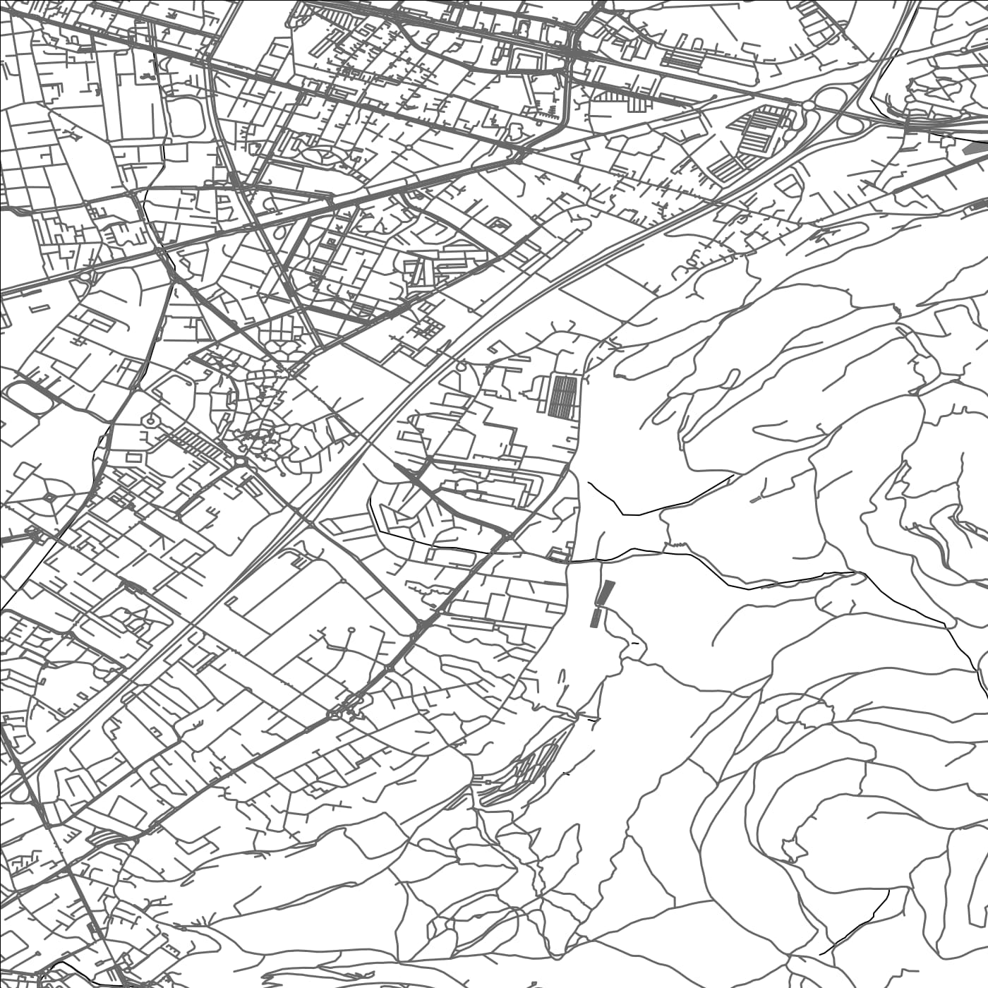 ROAD MAP OF SAINT-MARTIN-D'HERES, FRANCE BY MAPBAKES