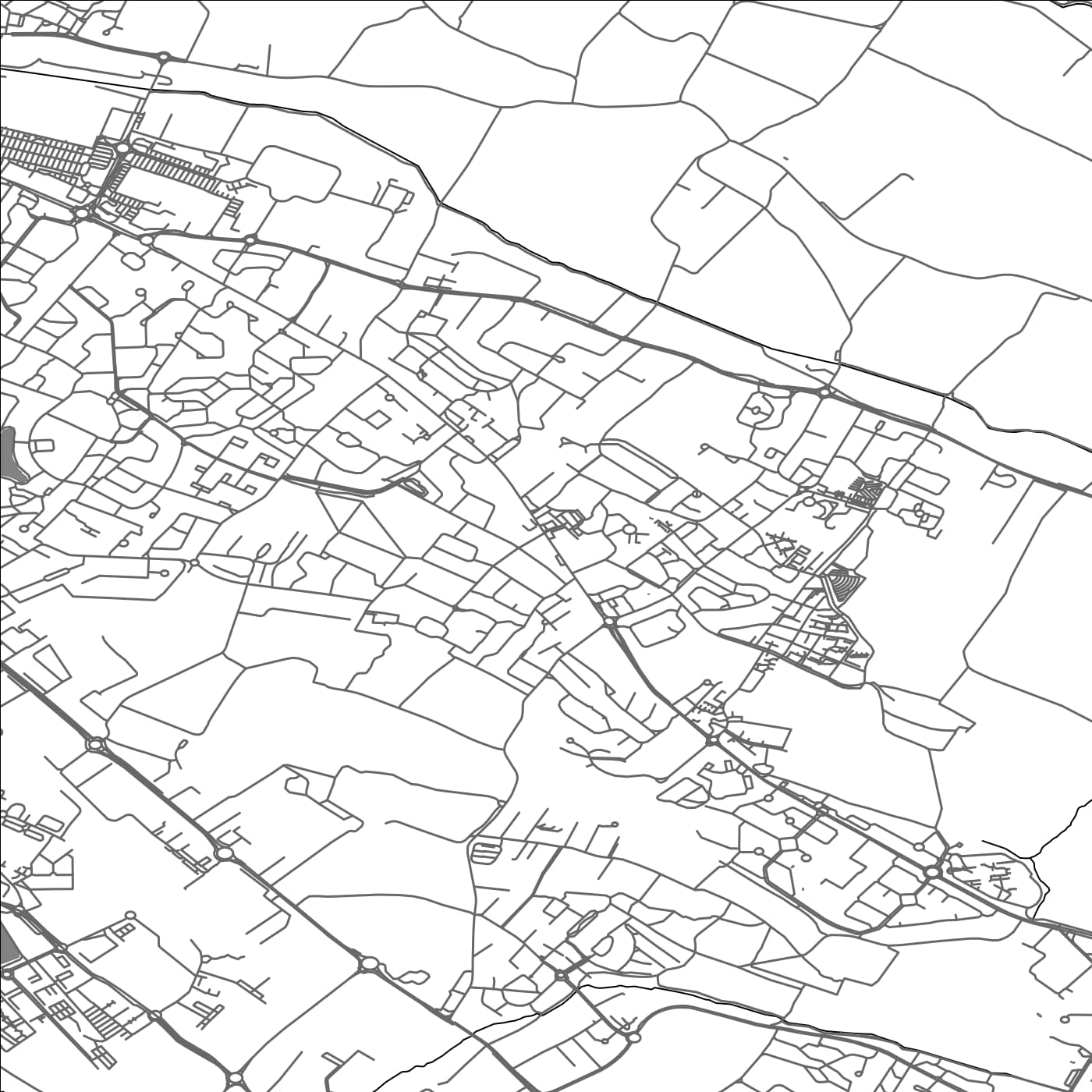 ROAD MAP OF SAINT-ORENS-DE-GAMEVILLE, FRANCE BY MAPBAKES