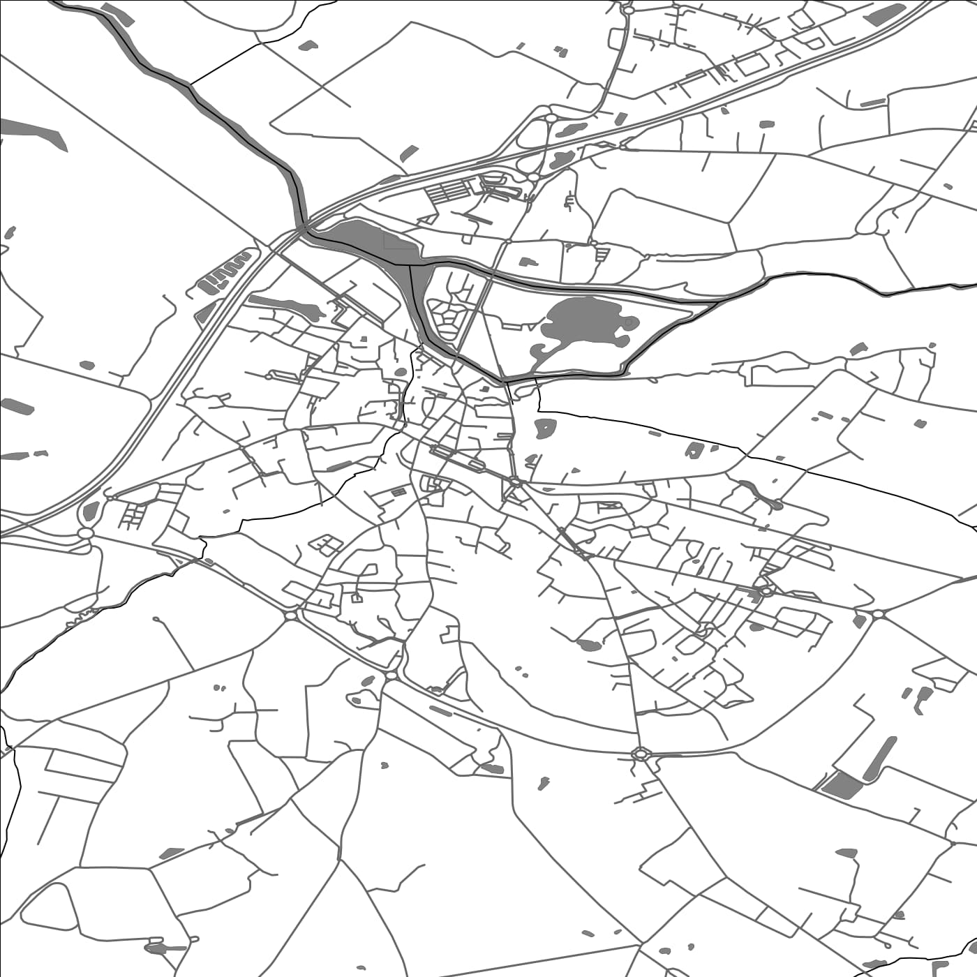 ROAD MAP OF SAINT-PHILBERT-DE-GRAND-LIEU, FRANCE BY MAPBAKES